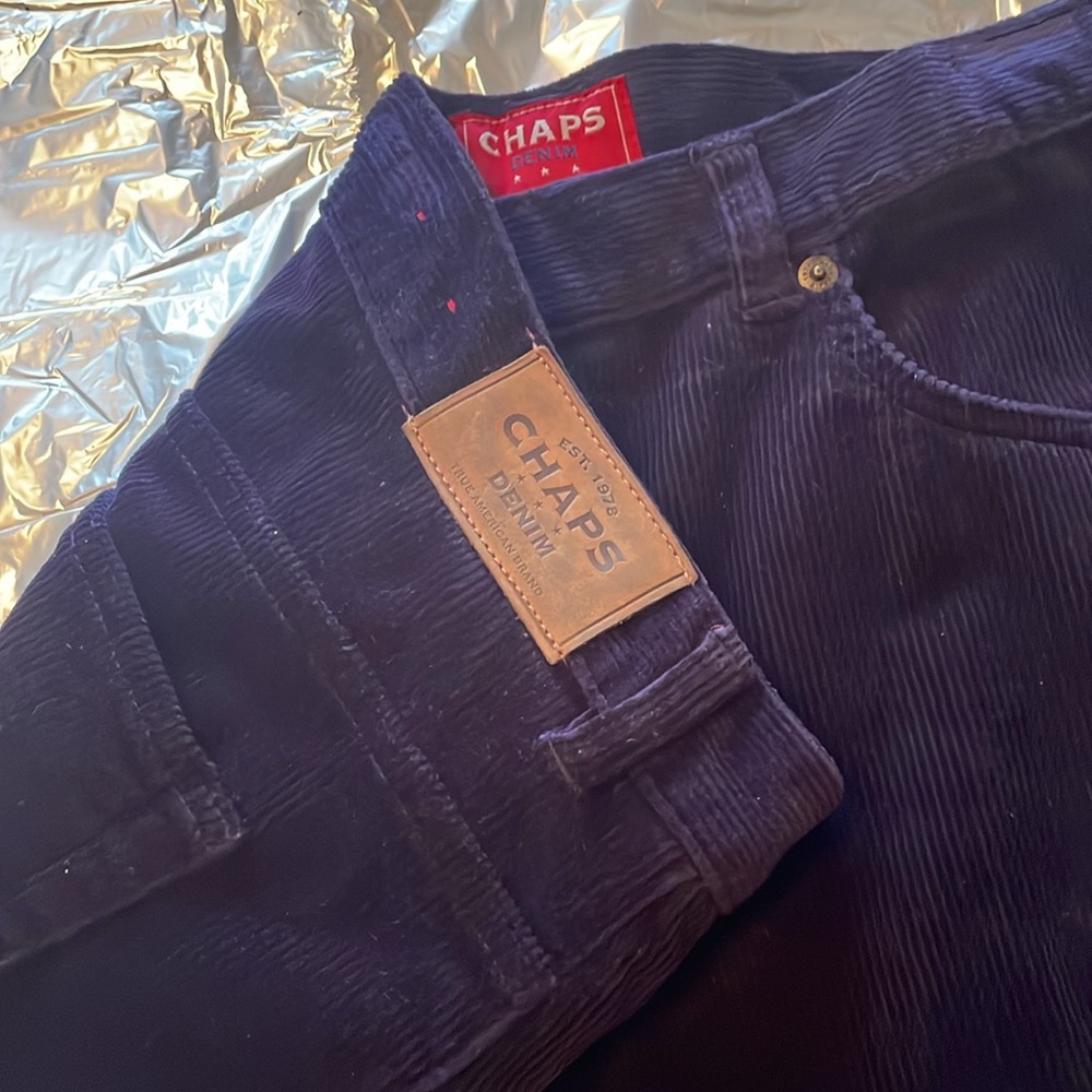 Chaps Size 16 Purple Light weight Corduroy Pants with Flare Leg - Picture 4 of 11